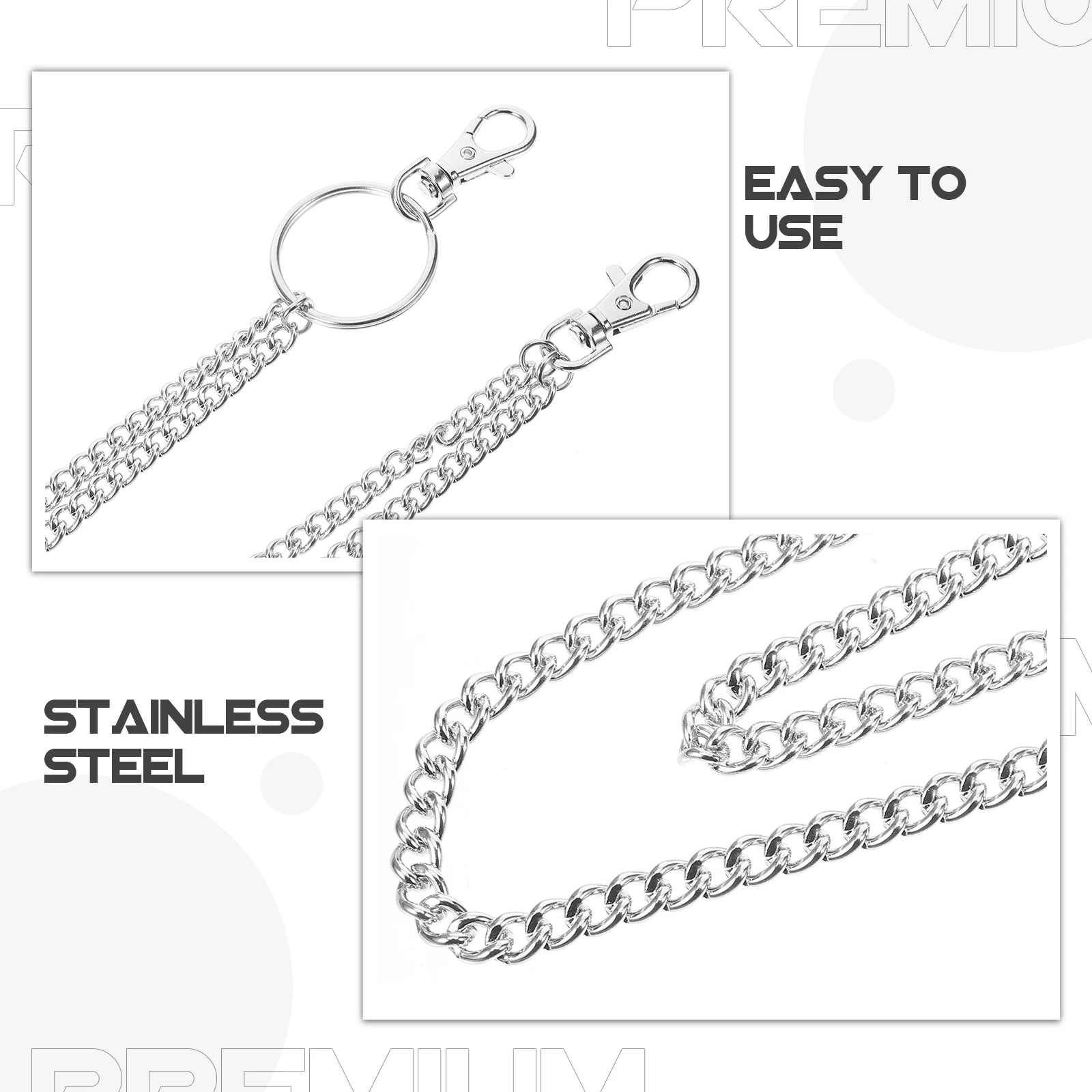 

Waist Chain Decoration Decorative Jeans Pants for Men Punk Belt Accessory