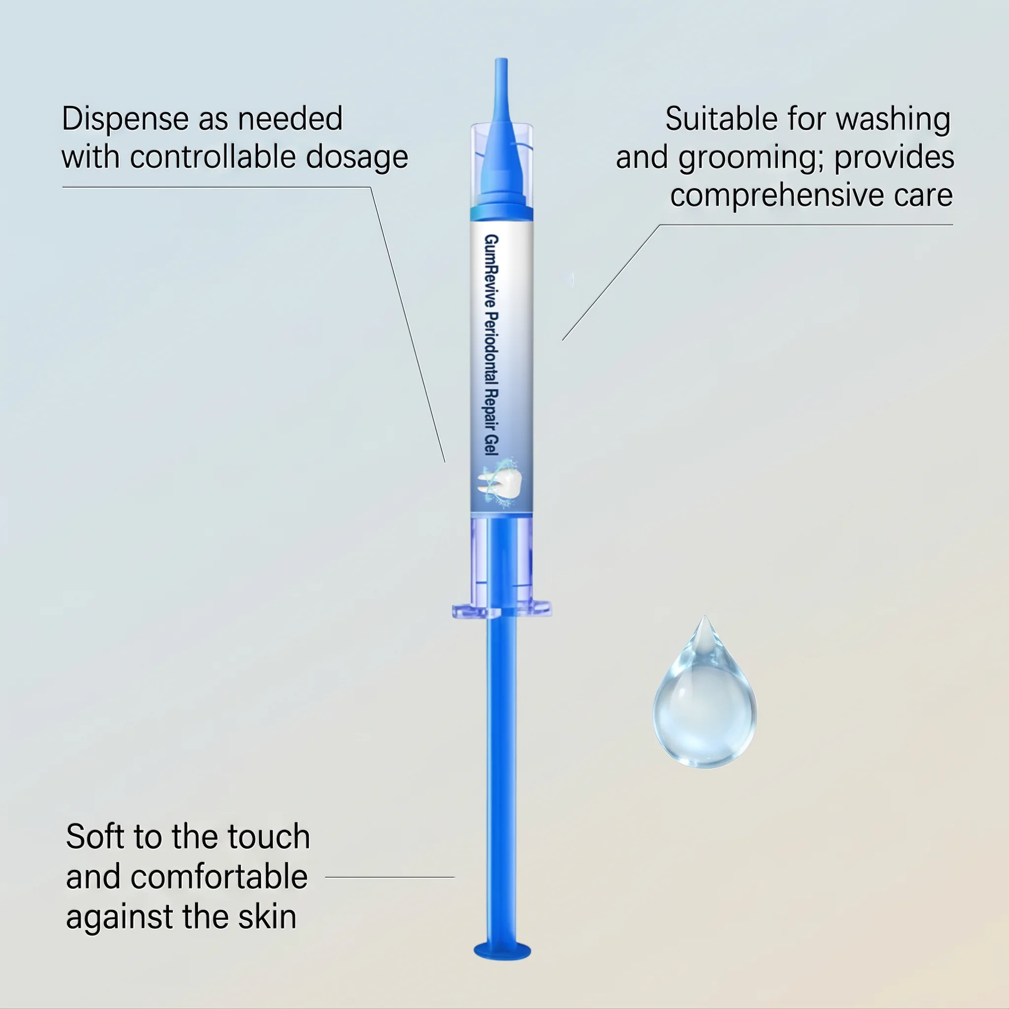 Periodontal Repair Gel, Fresh Mint Flavor, Color Correcting, Natural Plant Extract, Gentle Oral Care