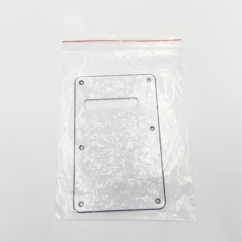 

3-Layer PVC Pearl Back Plate with Offset Slot Holes Electric Guitar Back Cover Plate for ST SQ Electric Guitar Spring Cavity