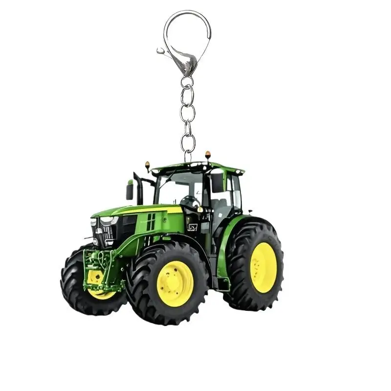 1 Stück Traktor-Schlüsselanhänger 2D Flaches Design Massey Ferguson Traktoren Rucksack-Anhänger Autoschlüsselanhänger Handgefertigter Cabochon-Schlüsselanhänger – Detail 7