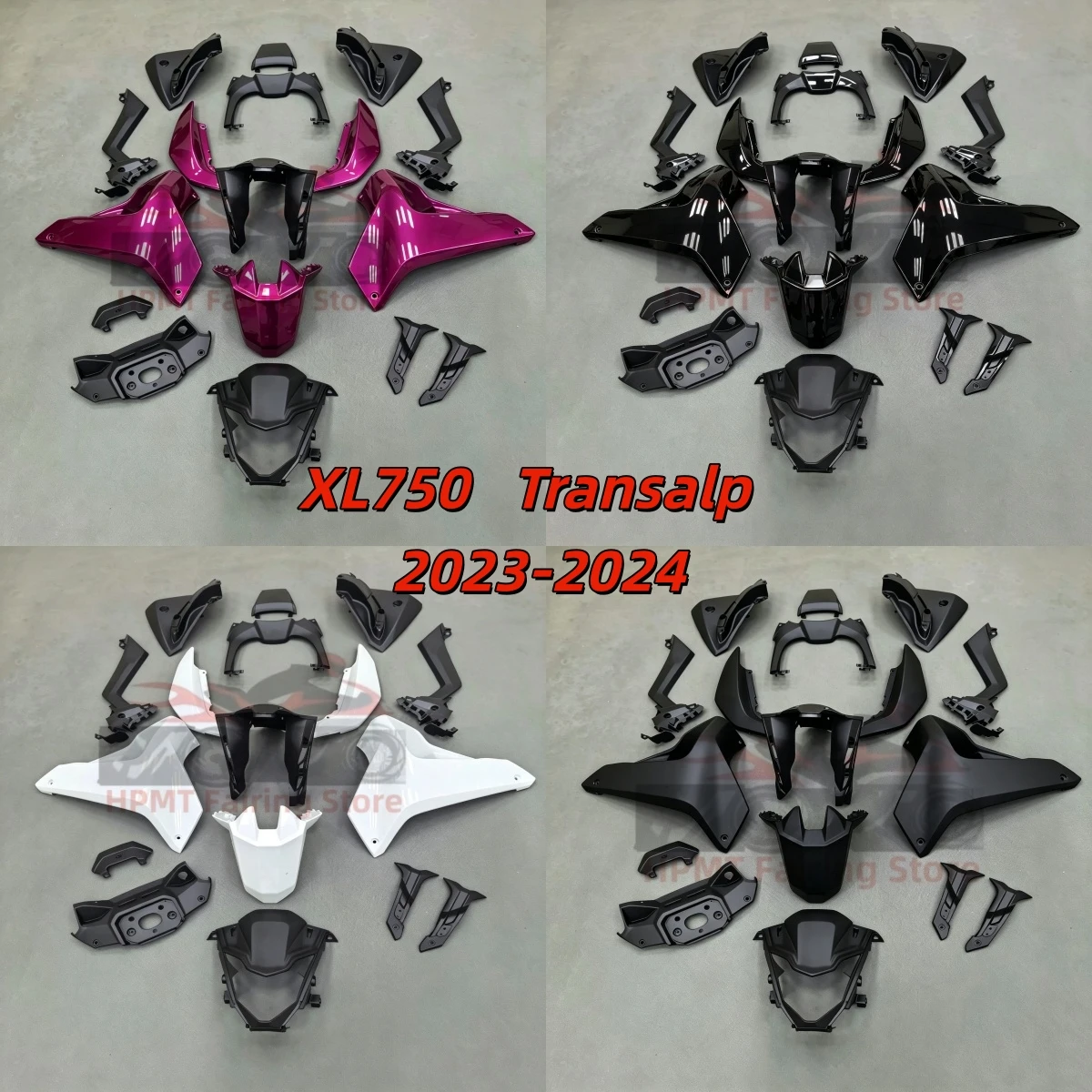Nuovo Kit Carene Moto in ABS per XL750 Transalp 2023-2024, Kit Carene Complete per Carrozzeria XL750 2023 2024
