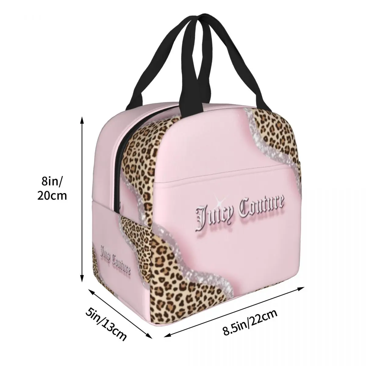 Juicy-Couture Lunch Bag for School Waterproof Picnic Thermal Cooler Insulated Lunch Box Women Kids Tote Bags