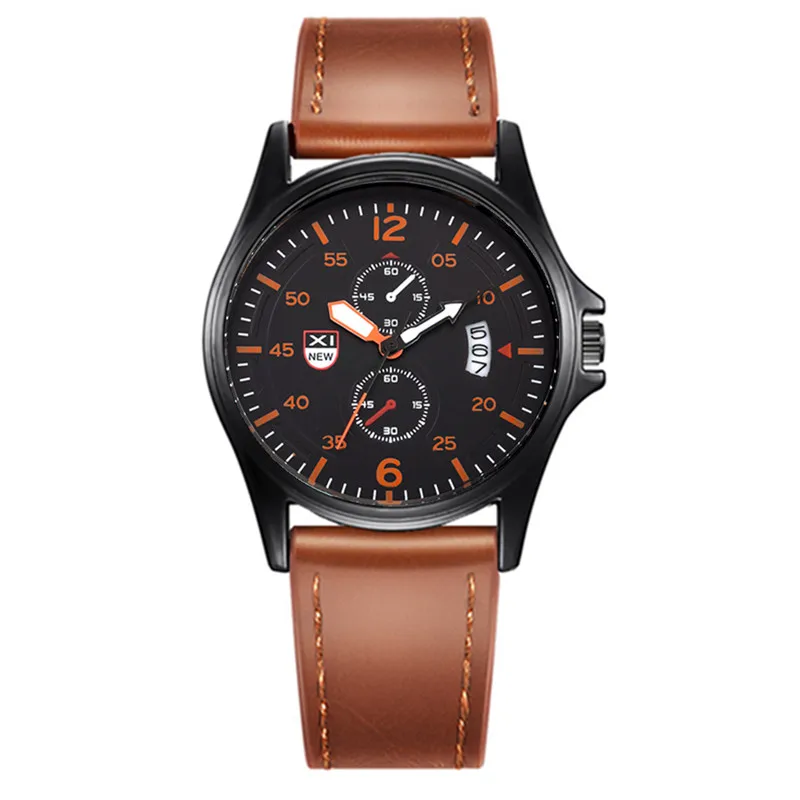 1 teil/los Männer XINEW Marke Uhren Relogio Masculino Mode Lässig Leder Band Datum Quarzuhr Montre Homme Reloj Hombre 2025