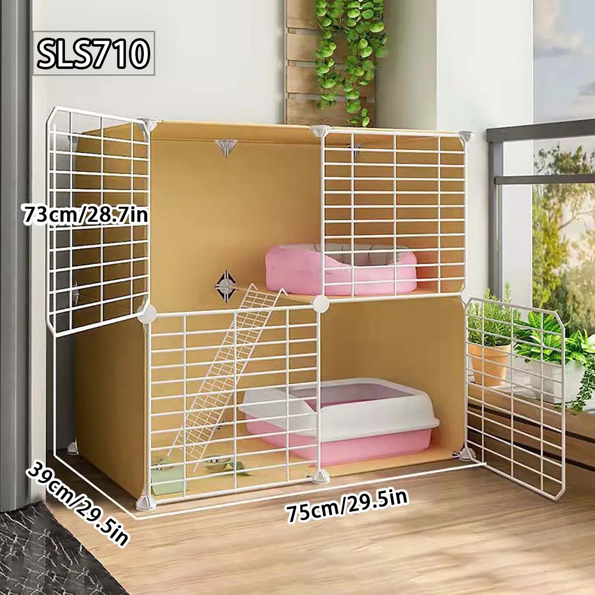 Cat Cage for Home Use, Indoor Empty Cage with Large Free Space, Cat House, Cat Shelter, Two-Layer or Three-Layer Small Cat Villa
