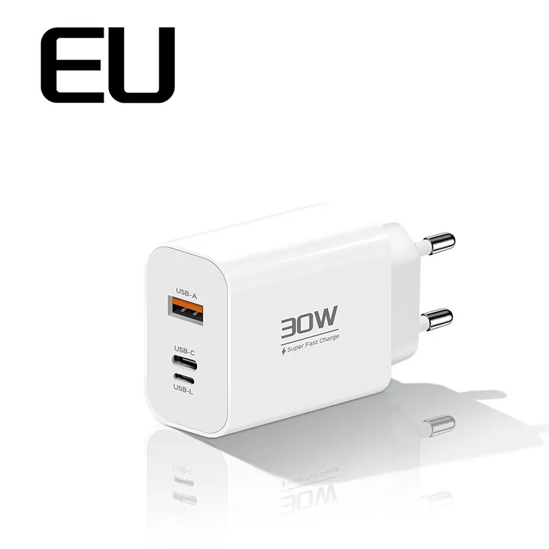 30W USB Type C Travel Charger For iPhone iPad Samsung Xiaomi Tablet Laptop Universal USB-C Fast Charging Chargers US Plug