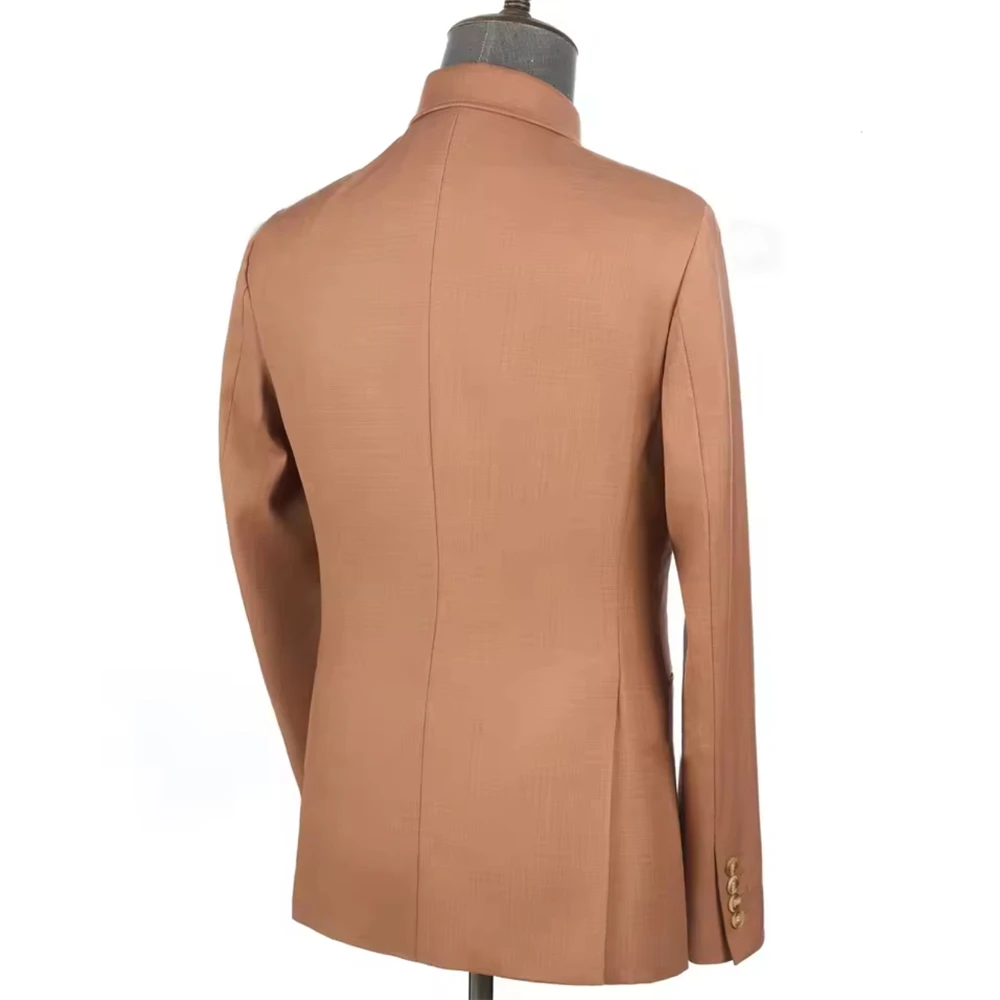 Tailor Made Safari Suits For Men Casual Square Collar Jacket Pants Formal Business Official Daily Wear Costume Homme view 6