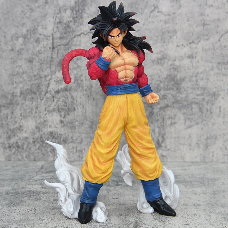

30cm Dragon Ball Gt: Brutal Bear Vs. Super Saiyan 4 Goku Anime Figure Model Statue Collection Desktop Decoration Ornament Toys