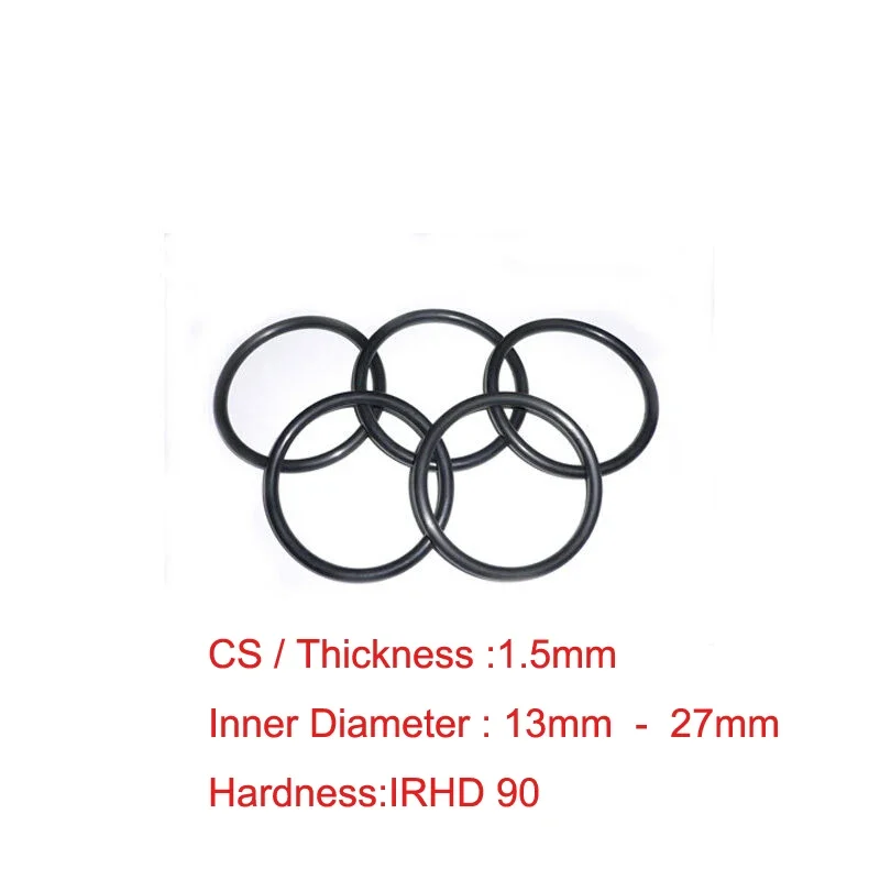 ID 13/14/15/16/17/18/19/20/21/22/23/24/25/26/27mm x CS1.5mm nitrile NBR o-ring o ring seal high hardness rubber gasket