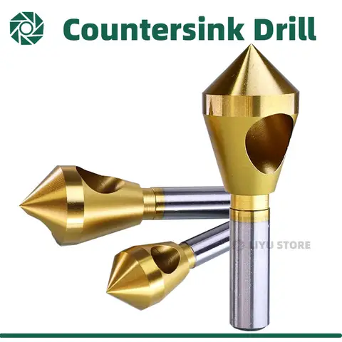 LiYu 디버링 모따기 커터 카운터 싱크 드릴 비트 티타늄 코팅 부드러운 구멍 금속 90도 1PCS