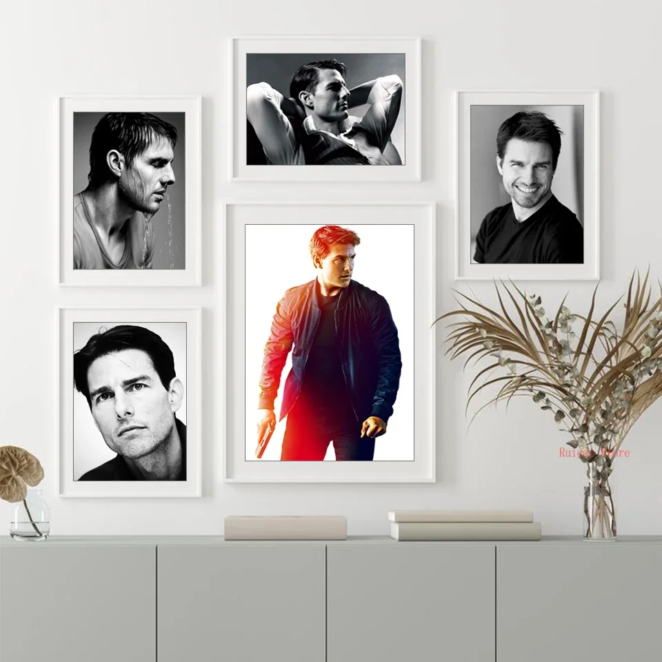 

Tom Cruise Poster Movie Star Actor Canvas Art Painting Wall Picture For Living Boy Room Home Decor