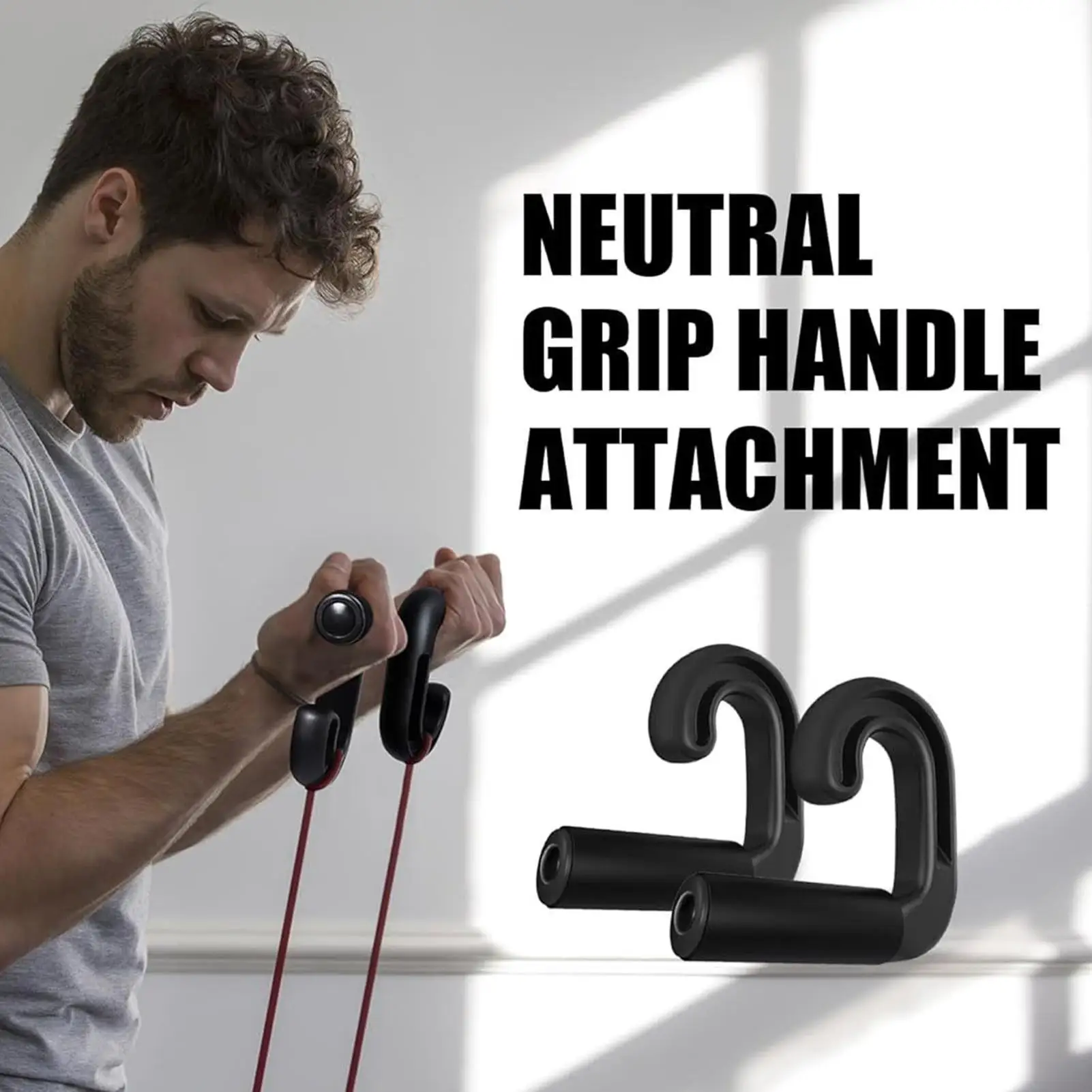 

Neutral Grip Pull Up Handles, Anti-Slip Strength Training Grips, Wrist Stress Relief Fitness for Men Women Calisthenics Home Gym