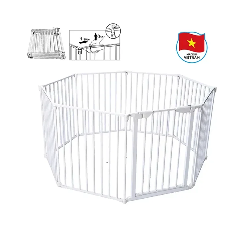 for 8 Panels Dog Playpen Made in Vietnam Low Tariff Free High Quality Free Combination Metal Pet Gate Fence for Dog