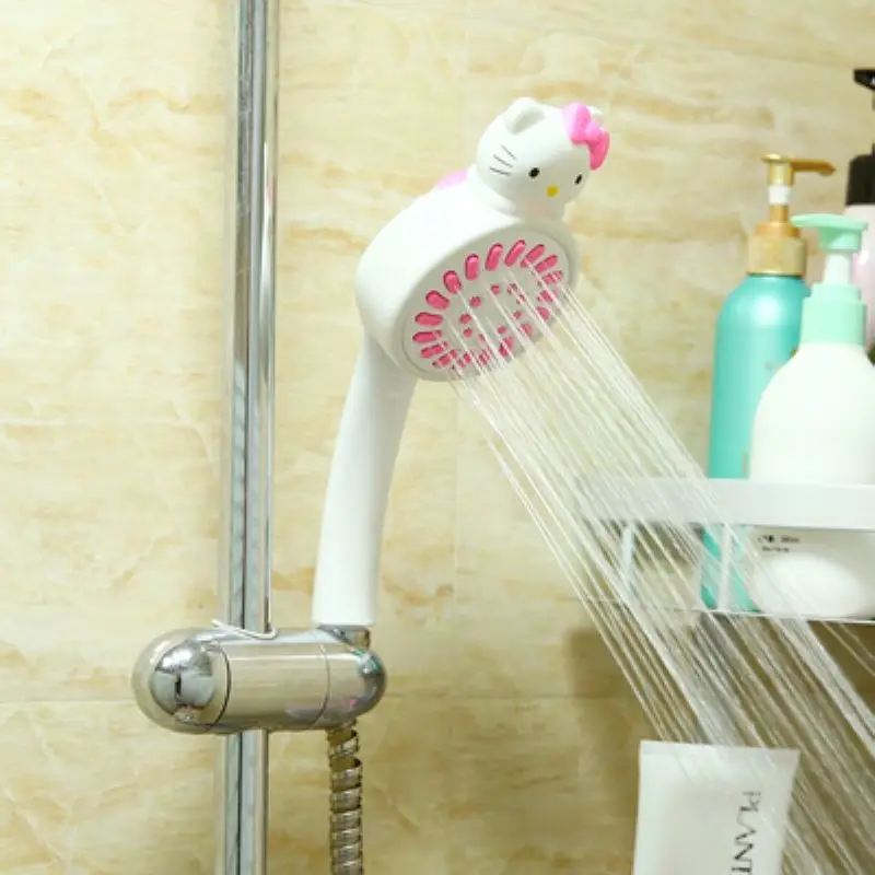 Hello Kitty Soffione doccia a pioggia ad alta pressione per risparmio idrico Accessori per il bagno Soffione doccia simpatico cartone animato per