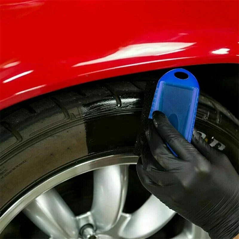 1-2PCS Tyre Dressing Applicator Pad Car Wheel Polishing Waxing Sponge Brush Cleaning Waxing Sponge With Cover Detail Accessories