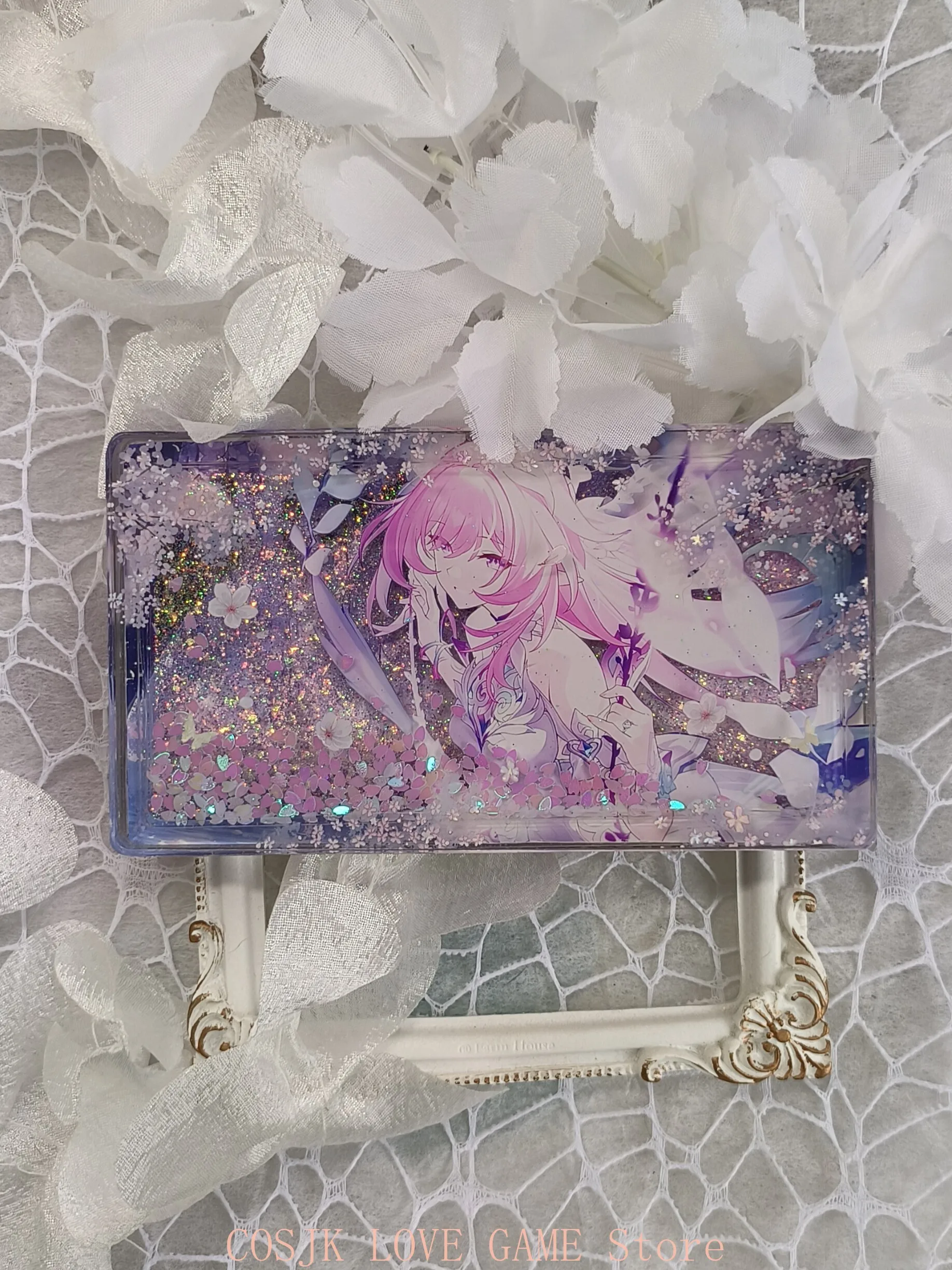 Anime Honkai: Star Rail Cyrene Cosplay Hand-made Bistratal Acrylic Quicksand Mahjong Brick Staning Sign Cartoon Card Bricks Gift view 2