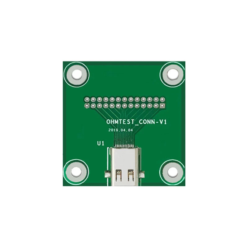 Placa de prueba USB3.1 tipo C, Pin de carcasa de 24 pines, placa de desarrollo de alta velocidad conectada para ingeniería electrónica