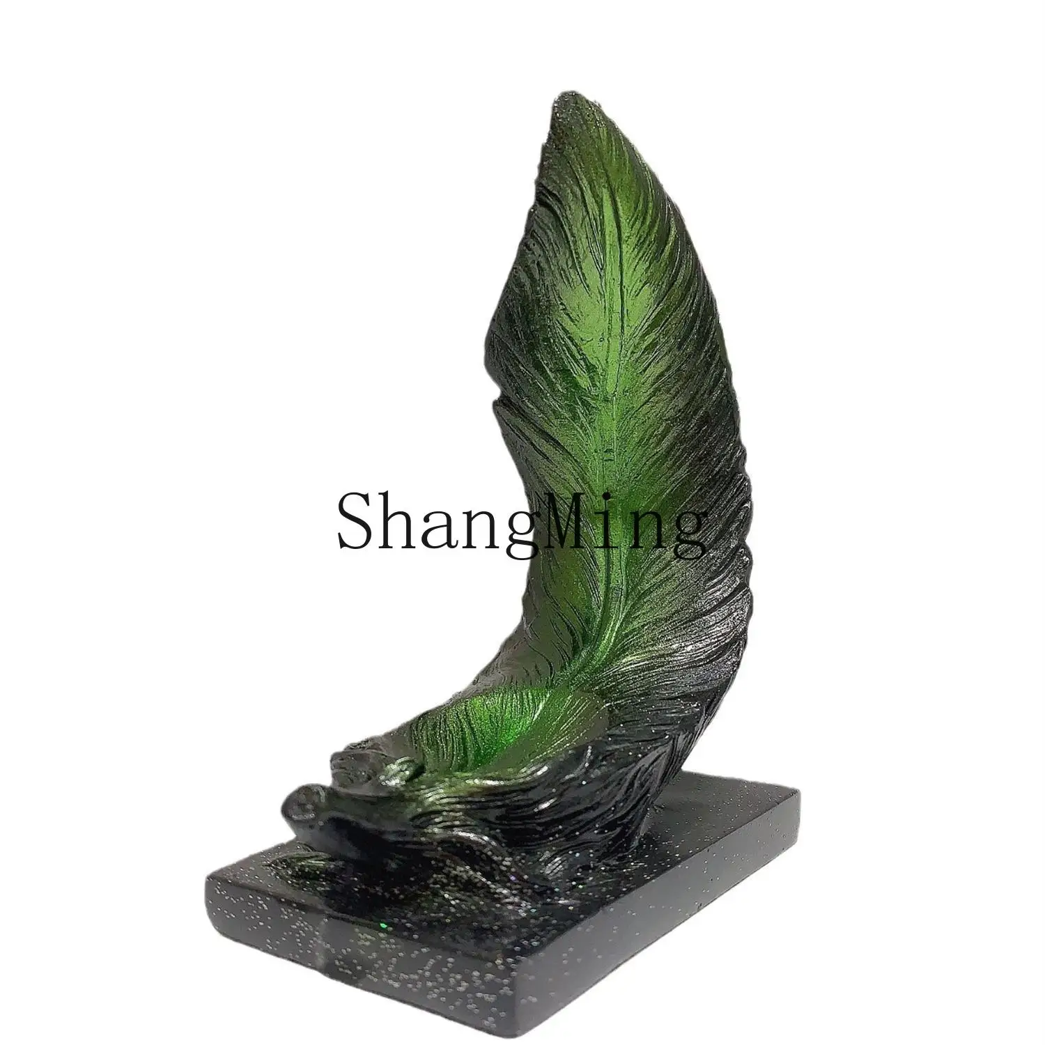 

DSA feather resin handicraft ball base, crystal ball base, ore support crystal cluster base