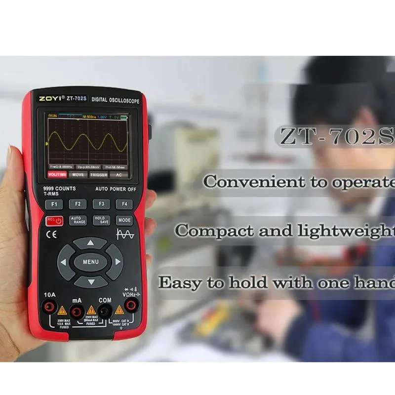 ZT702S ZT703S  handheld color screen digital oscilloscope multimeter color screen automotive maintenance multifunction meter