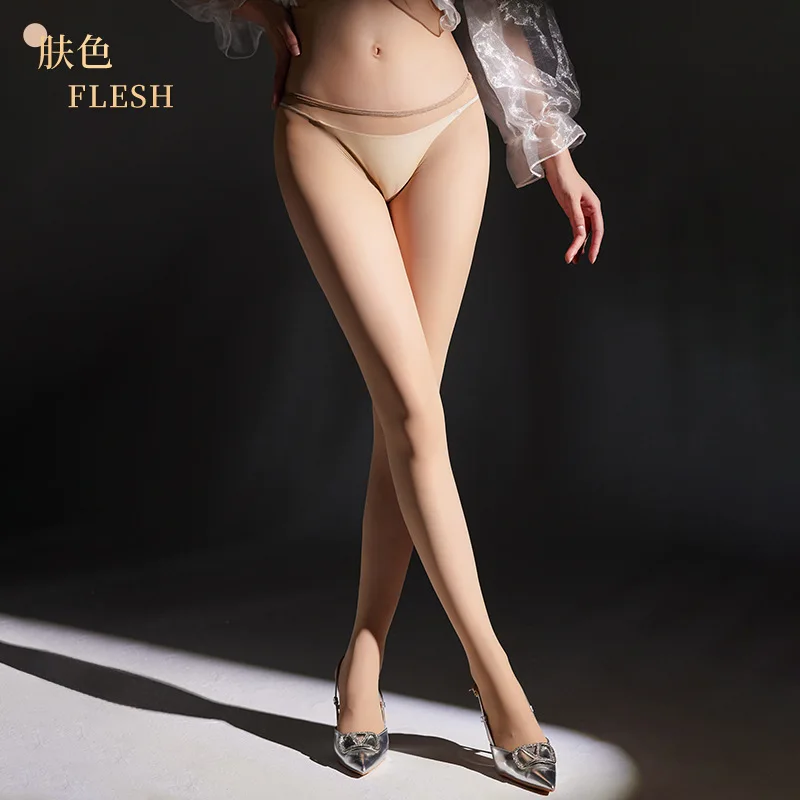 

XHN 8mmMinimalist Narrow Edge Deep Crotch Seamless Stockings Transparent Velvet360Seamless High Elasticity Pantyhose