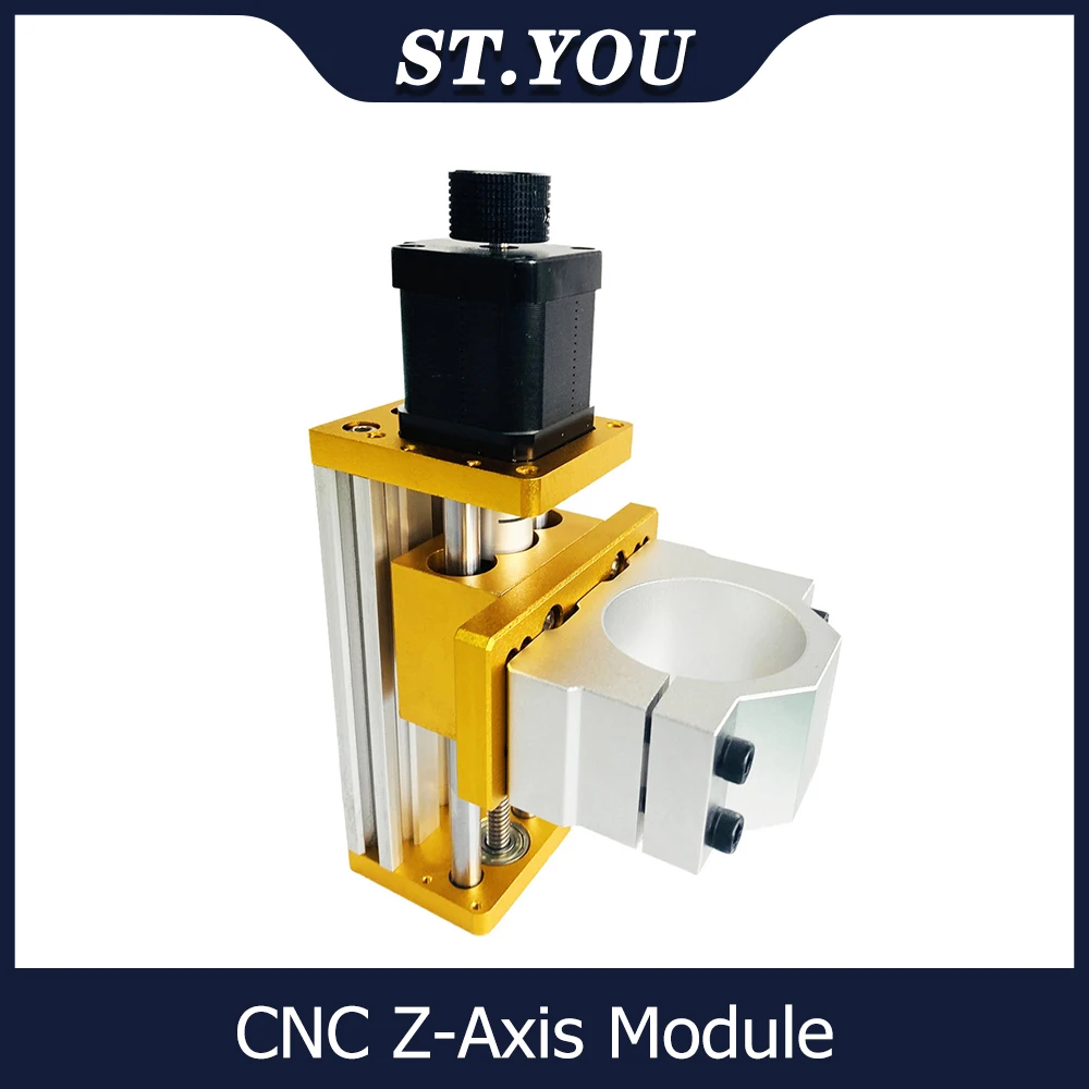 

CNC Z-Axis Module Aluminum Sliding Table Support 3018 Spindle Clamp 45/52/65mm Spindle Apply For Nema17/23 42BYG/57 Stepper Moto