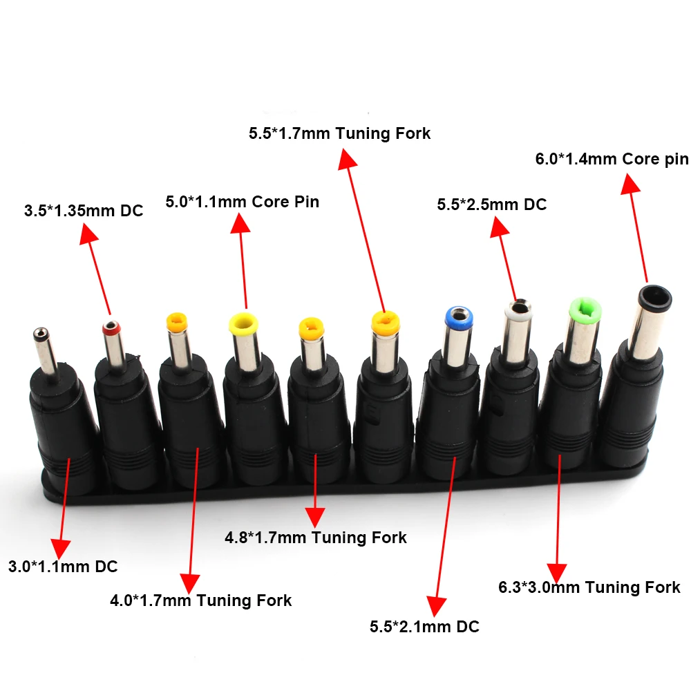 Universal 5.5mmx2.1mm DC AC Power Adapter Tips Connector Kits for Lenovo Thinkpad Laptop Power Supply Plug Jack Sets