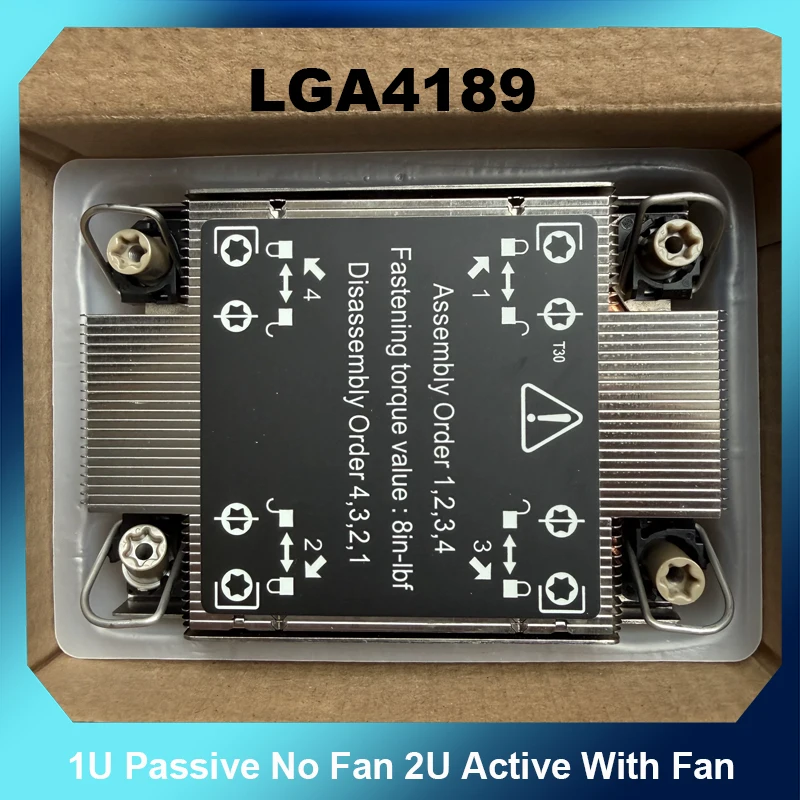 lga4189-サーバー-cpu-クーラー交換用-1u-パッシブヒートシンク-ファンなし-2u-アクティブ冷却ラジエーター-ブラケットなし