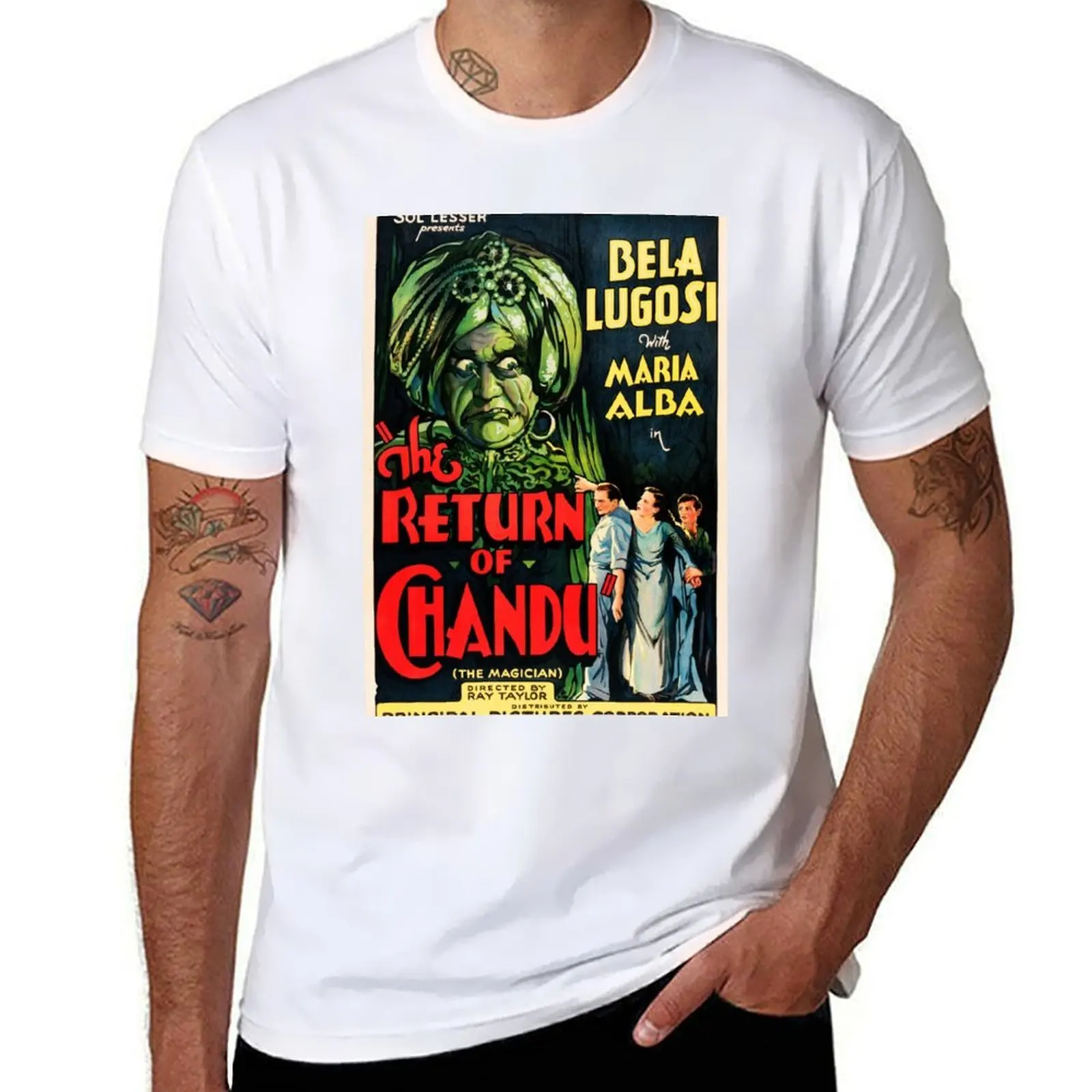 

THE RETURN OF CHANDU 1934 Fantasy Film Starring Bela Lugosi Retro Film Poster T-Shirt cotton tshirt 100% T-Shirt