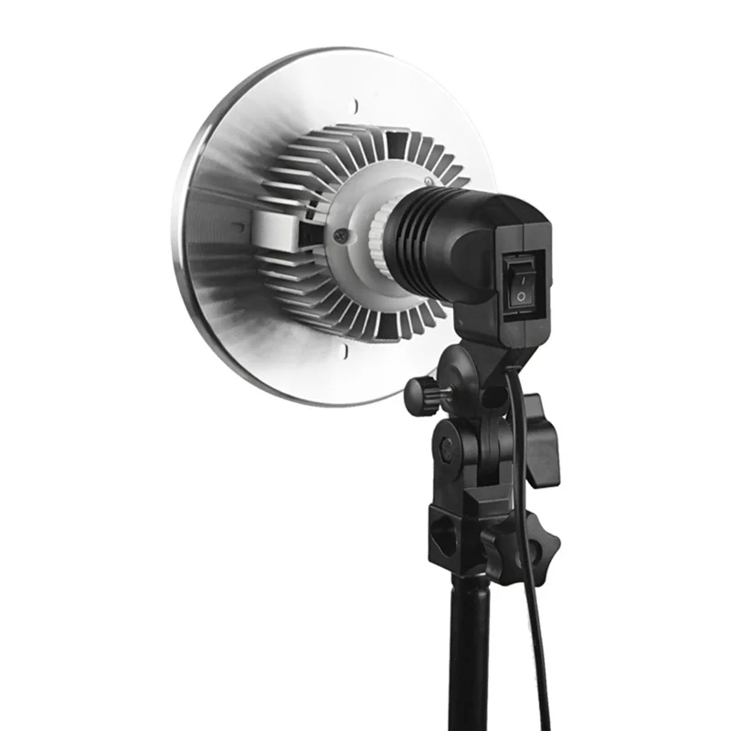 Light Lamp Photo Studio E27 AC Socket Photography 1.8M Cable Cord Bulb Stand with Umbrella Holder Bulb Mount US Plug