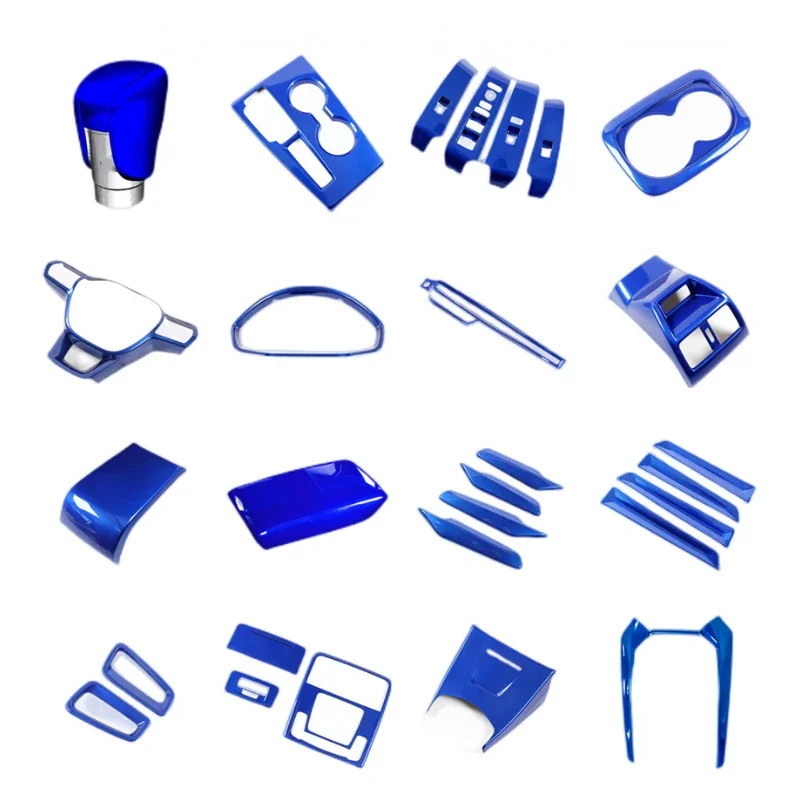 

For Honda CIVIC 2022-2025 11 Generations ABA Blue Car Center Console Gear Panel Cover Trim Set Interior Car Accessories