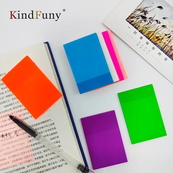 KindFuny 210 個透明付箋投稿それメモパッドスクレープステッカー防水クリアメモ帳学校文具