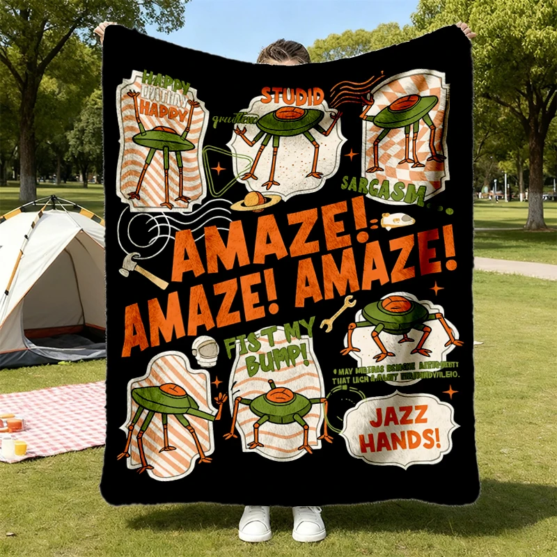 Rocky Amaze Flannel Blanket, Hail Mary Book Inspired Flannel Throw