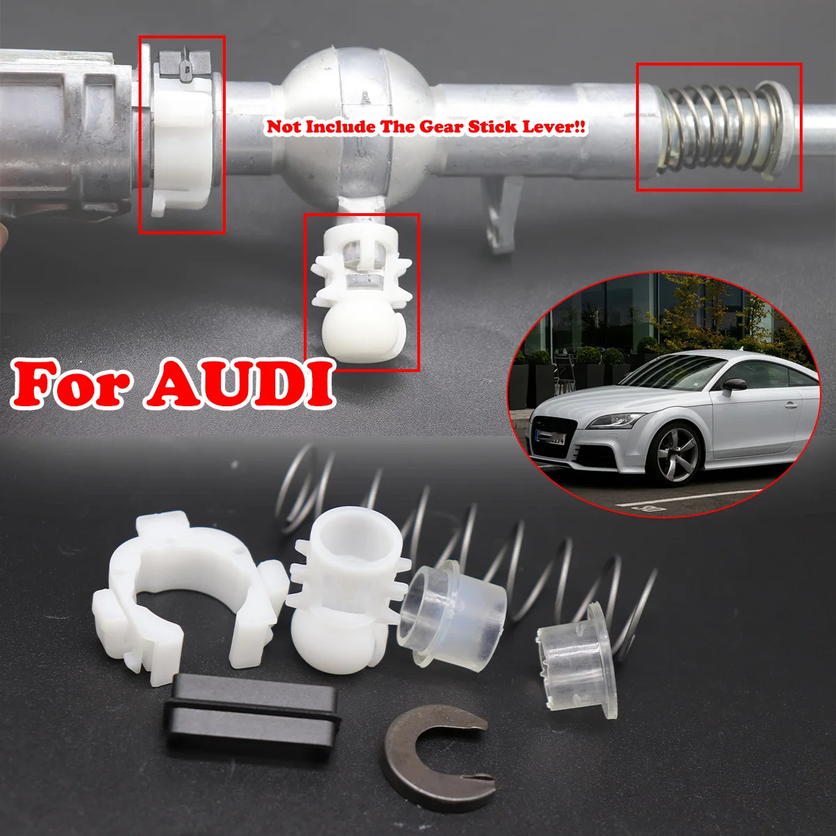 

Gear Shifter Selector Lever Shaft Gear Stick Spring Bushing Manual transmission For Audi TT 8J 2006 - 2014 A3 8P 2003 - 2013