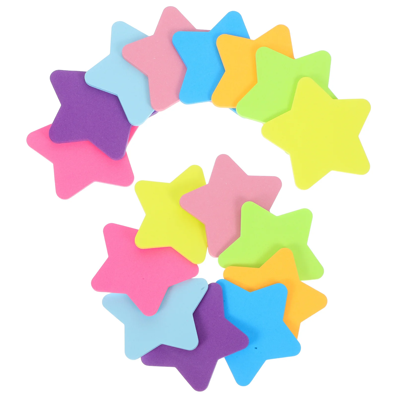 16Pcs Star Shaped Sticky Notepads Colorful Adhesive Memo Pads for Office School Home Use Smooth Writing Surface Self Stick Note