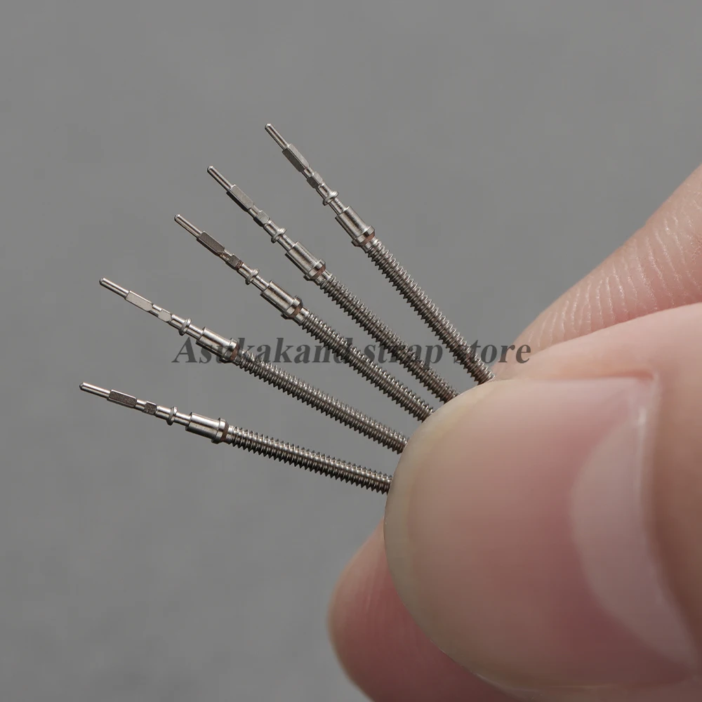 VK63ムーブメント用1/2/5個入りムーブメントウォッチスチールステムクラウンキット時計部品、VK63 VK64 VK67 VK68 VK61ムーブメント修理ツールに適合