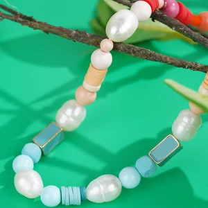 Semi türkisschnallen Halskette OT, elegante und vielseitige, unregelmäßige und modische, neue rote Koralle natürliche Textur 10 Hauptverkäufe Nuria Semi Schmuck - №9