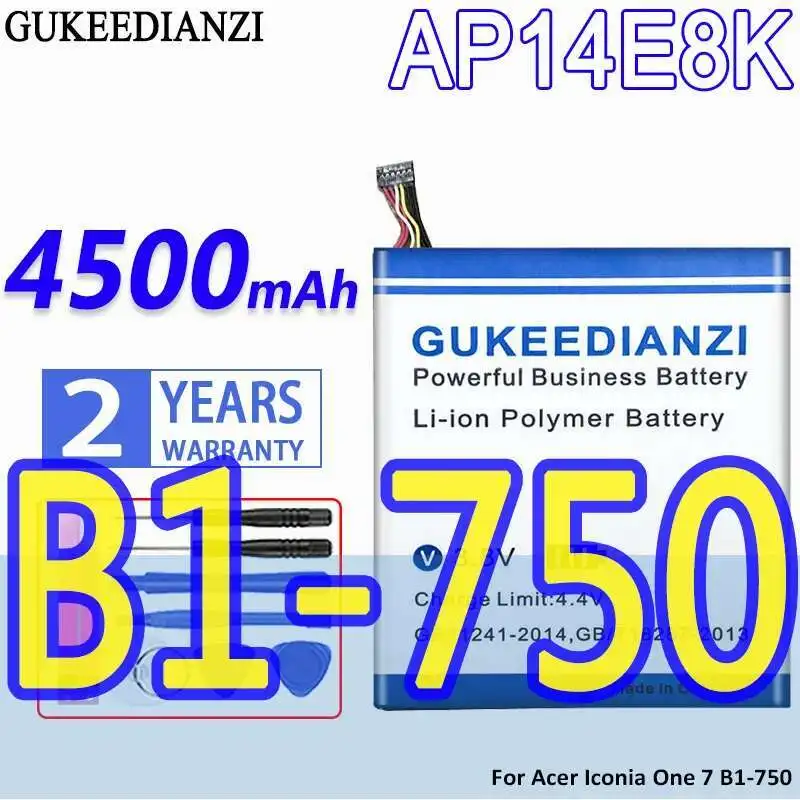 

4500Mah Tablet Battery For Acer Iconia One 7 B1-750 AP14E8K Lightweight