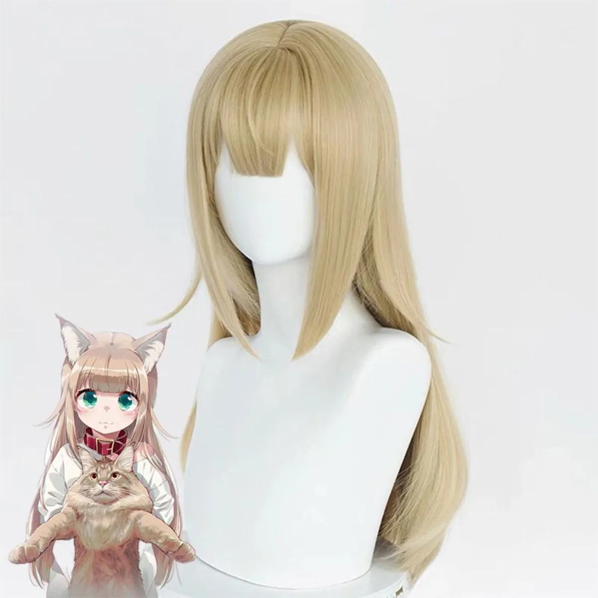 Peruka do cosplayu Huang Dou Fen z hyperrealistyczną skórą głowy |   Włókno odporne na ciepło dla naturalnego wyglądu