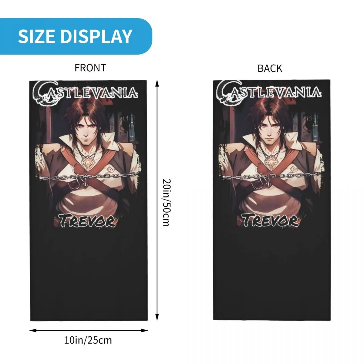 Castlevania Trevor Belmont Motocross Bandana Neck Gaiter Printed Castlevania Face Mask Hiking Unisex Adult All Season