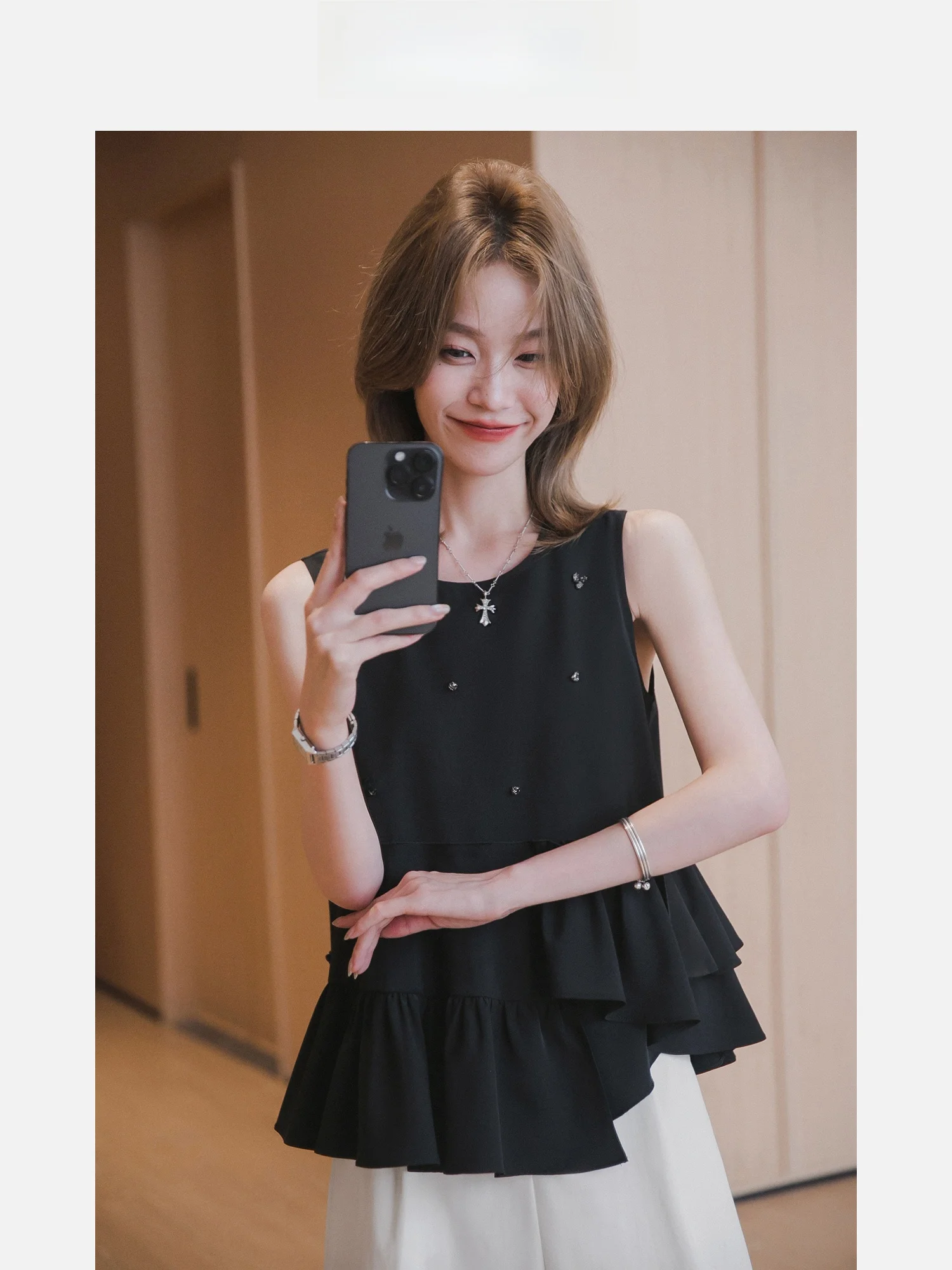 

Новинка лета, гладкая, удобная, круглая, Ne Svel irt, женская, прямая, гладкая, удобная, дышащая, маленькая, ai...