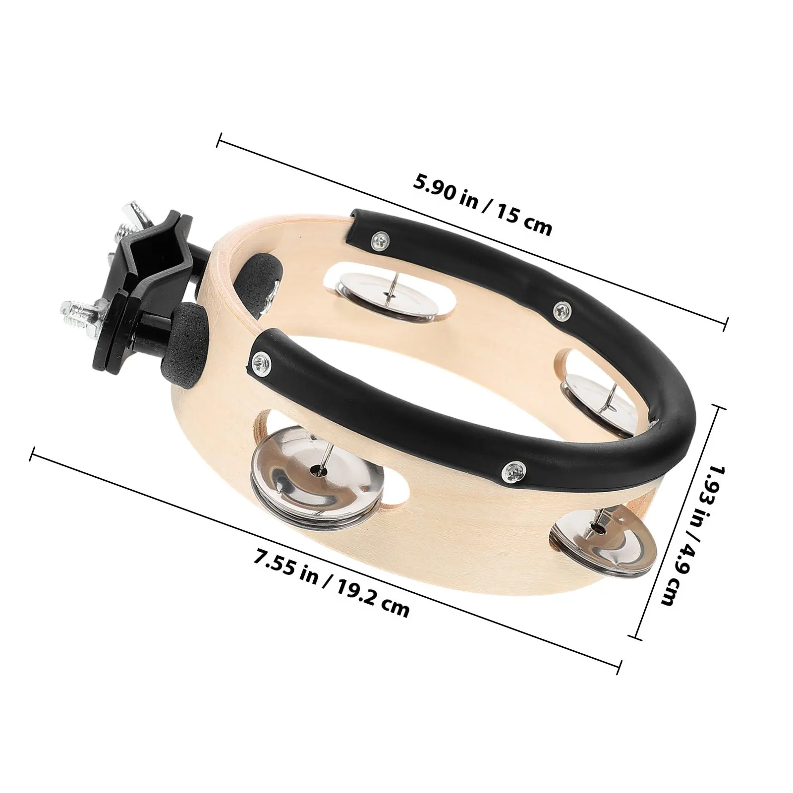 Sturdy Round Hi Hat Tambourine Drum Cymbal Clamp on Percussion Instrument Crisp Sound Easy Installation Essential Drum Set