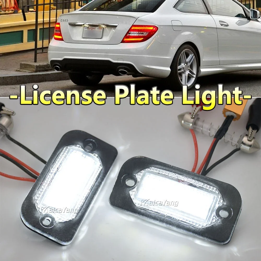 

LED CANBUS No Error License Plate Light High Brightness Car Number Plate Lamp White Auto Parts For Mercedes-Benz W203 2D