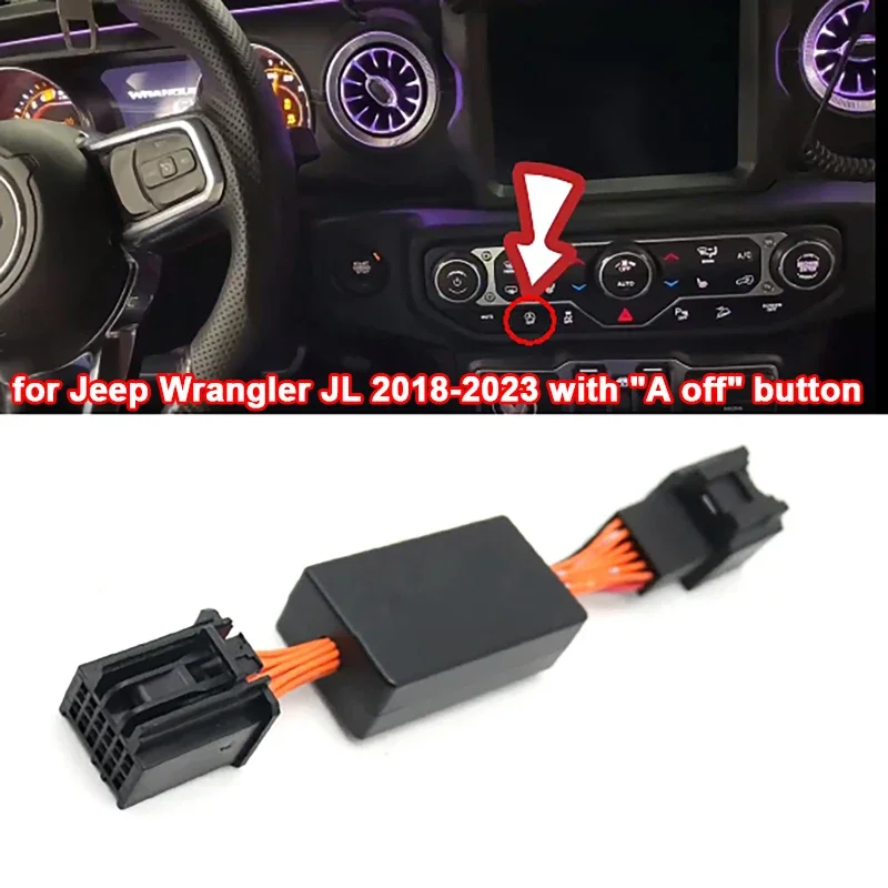 Car Auto Start & Stop Canceller Automatic Stop Start Engine Close Cable For Jeep Wrangler JL 2018-2023 with A off Button