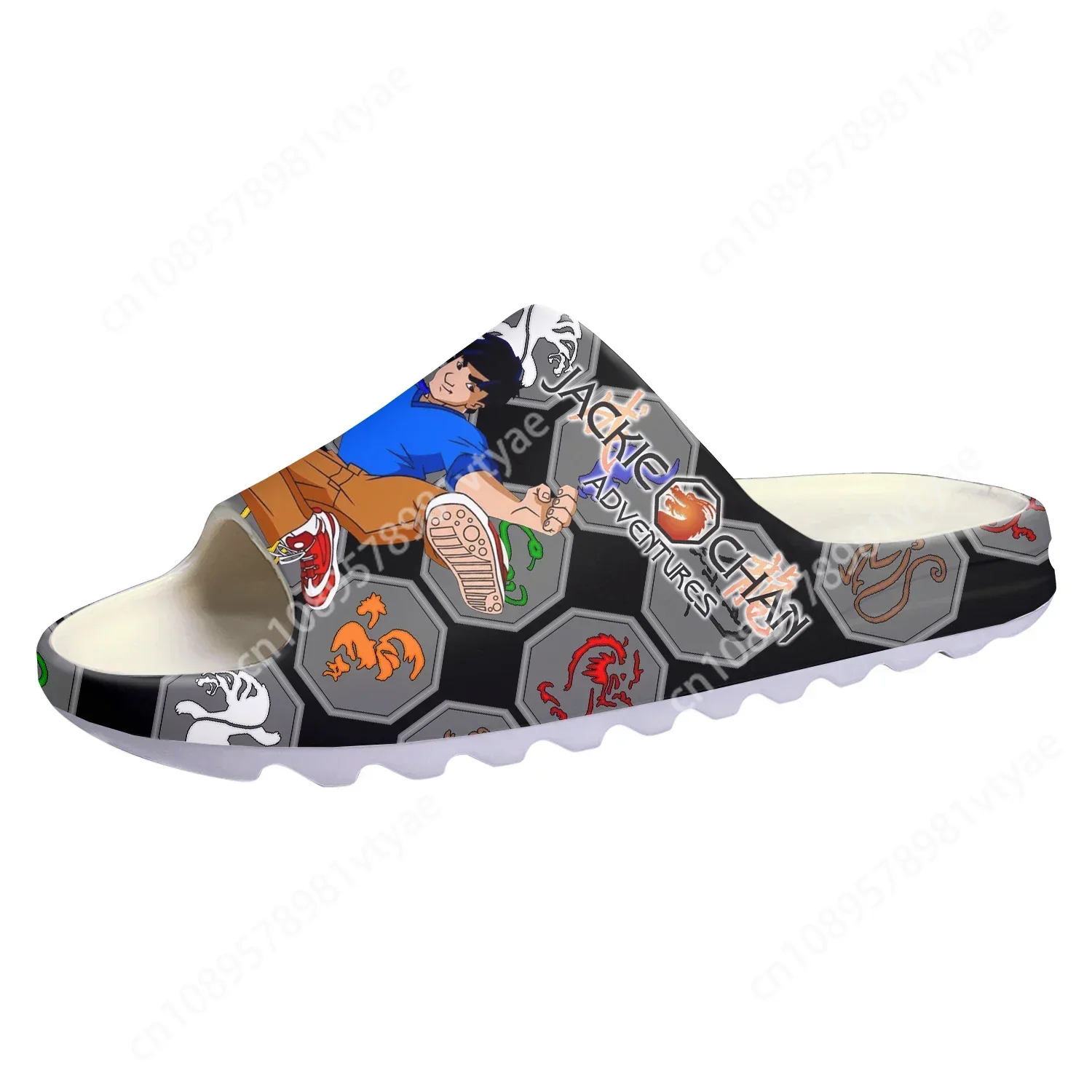 

Jackie Chan Adventures Soft Sole Sllipers Mens Womens Teenager Home Clogs Anime Step In Water Shoes On Shit Customize Sandals