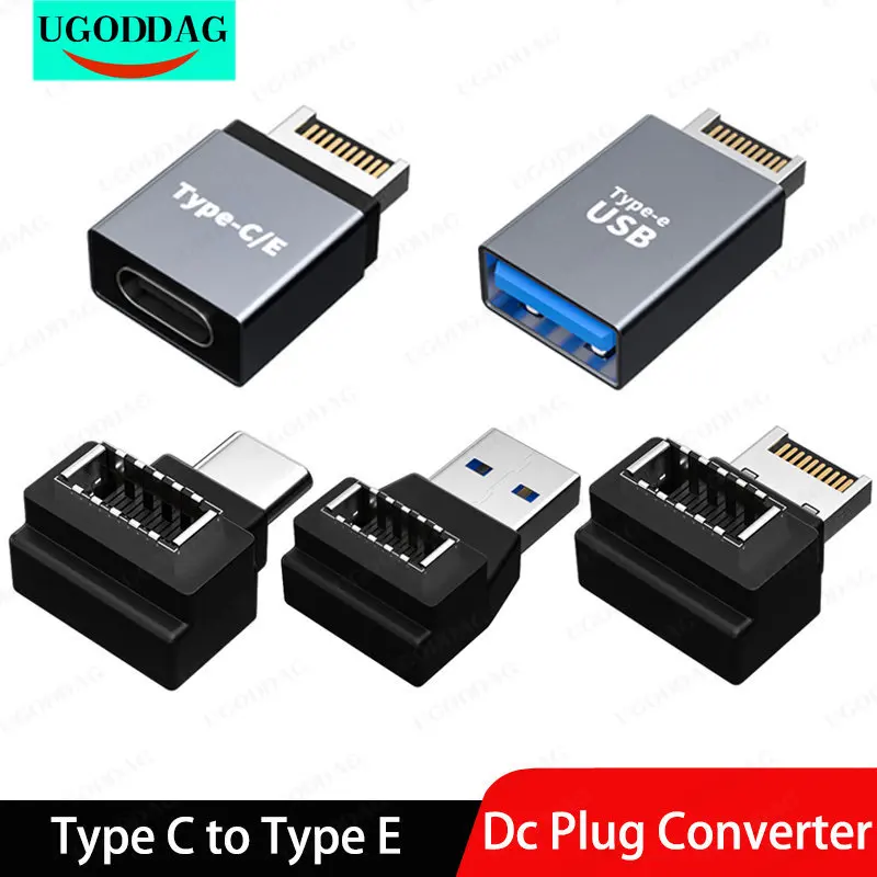 USB 3.1แผงด้านหน้า Header Type E USB C ประเภท C ขยายสายเคเบิลอะแดปเตอร์สำหรับเดสก์ท็อปแผงวงจรคอมพิวเตอร์ Plug