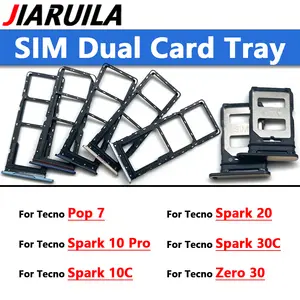 Bilashmart SIM Dual Card Tray + Micro SD Card Tray Holder Adapter Tecno Spark 10C 10 Pro 20 30C Pop 7 Zero 30 SIM Tray Replacement Part