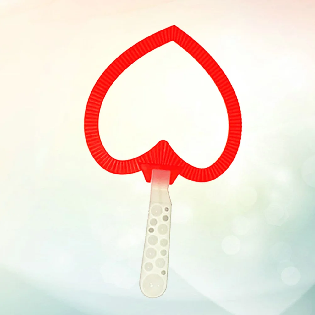 Fajka do robienia baniek mydlanych dla dzieci w kształcie serca, zestaw do zabawy na świeżym powietrzu, zestaw do robienia baniek dla dzieci, upominek na przyjęcie, zabawa na wiosnę i lato.