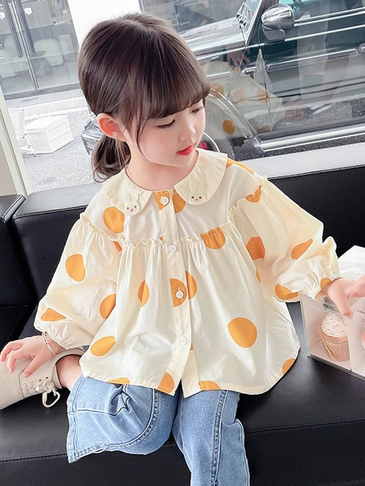 Girls Smock Top Long Sleeve Blouse Kids Autumn Spring Baby Shirt Casual Tunic Children Clothing