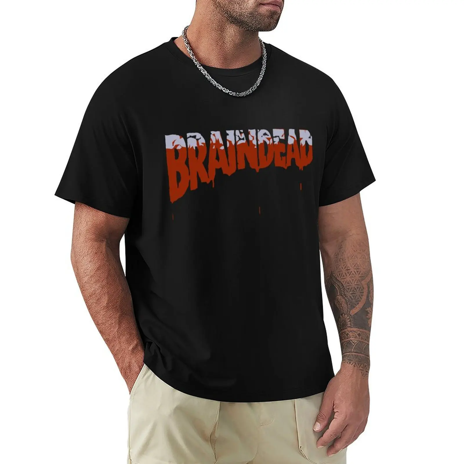 

Braindead T-Shirt Minimalist Plain Crew Neck T-Shirt