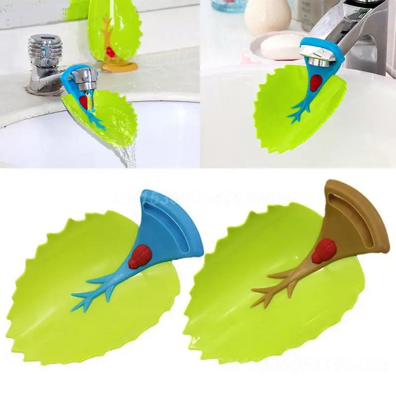 5/10/20PCS Children's Faucet Extender Cartoon Blue Cute Leaf Design Leaf Sink Kids Top-rated Bathtub Creative Brown