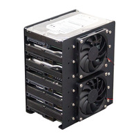 Chassis built-in 6F mechanical hard disk bracket metal 6x3.5 hard disk superimposed expansion fan cooling For PC case